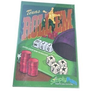 Simply Fun Texas Roll-Em Boardgame Family Game Night New In Box Unopened Fun